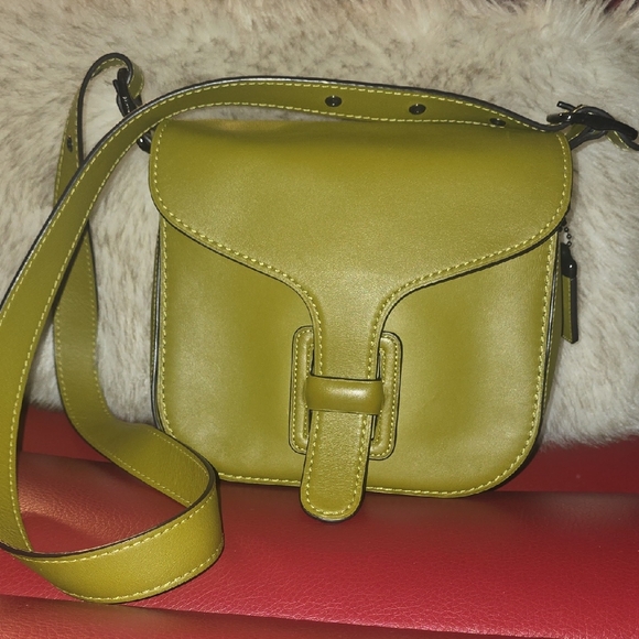 Coach Handbags - Coach Courier Leather Bag, Citron